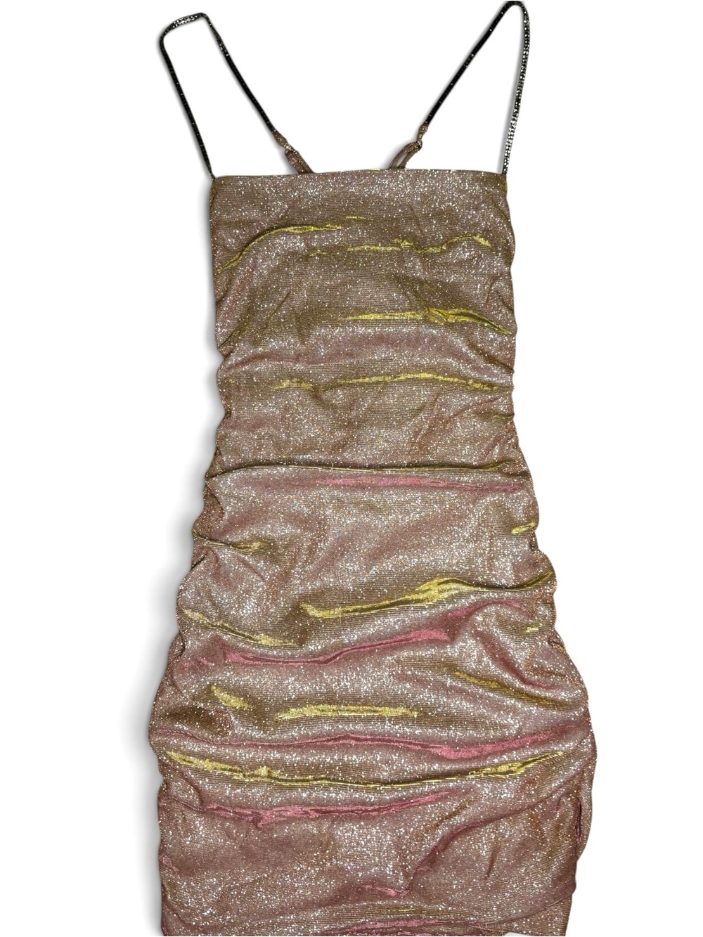 Windsor Shimmery Pink and Gold Mini Dress